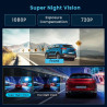 Inefala 4 Canaux Rétroviseur Dashcam Voiture avec 9.66'' Tactile,Dashcam Voiture Avant Arriere avec WiFi & App G-Capteur Carte 6