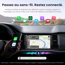 Atoto f7we autoradio 2 din 7 pouces avec carplay sans fil & android auto | écran tactile qled, caméra de recul incluse, bleutoot