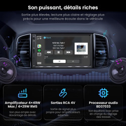 Atoto f7we autoradio 2 din 7 pouces avec carplay sans fil & android auto | écran tactile qled, caméra de recul incluse, bleutoot