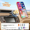 MAGJIEYX Support Telephone Voiture CD, Magnetique Porte Telephone Voiture avec Rotation à 360° Puissant Aimant Compatible avec i