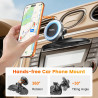 MAGJIEYX Support Telephone Voiture CD, Magnetique Porte Telephone Voiture avec Rotation à 360° Puissant Aimant Compatible avec i