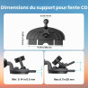 MAGJIEYX Support Telephone Voiture CD, Magnetique Porte Telephone Voiture avec Rotation à 360° Puissant Aimant Compatible avec i