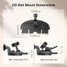 MAGJIEYX CD Support Telephone Voiture, 360° Rotation Support Voiture Fixation Fente CD écurie Compatible avec iPhone 16 15 14 13