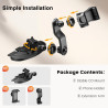 MAGJIEYX CD Support Telephone Voiture, 360° Rotation Support Voiture Fixation Fente CD écurie Compatible avec iPhone 16 15 14 13
