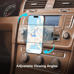 MAGJIEYX CD Support Telephone Voiture, 360° Rotation Support Voiture Fixation Fente CD écurie Compatible avec iPhone 16 15 14 13
