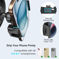 MAGJIEYX CD Support Telephone Voiture, 360° Rotation Support Voiture Fixation Fente CD écurie Compatible avec iPhone 16 15 14 13