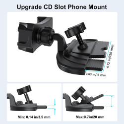 MAGJIEYX CD Support Telephone Voiture, 360° Rotation Support Voiture Fixation Fente CD écurie Compatible avec iPhone 16 15 14 13