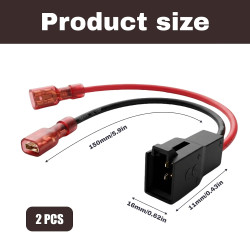 2pcs Adaptateur Haut-Parleur Voiture DIN, Connecteur pour Câble Audio Auto, Adaptateur Haut-Parleur Voiture Universel pour Autor