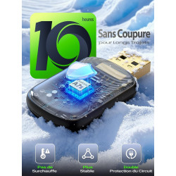Mini Adaptateur sans Fil pour Apple CarPlay et Android Auto, Convertisseur CarPlay Filaire en sans Fil, Métal USB A et USB C, po