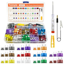 220Pcs Fusible Voiture Set, Fusible de Voiture Standard/Mini/Micro avec Extracteur/Tournevis Testeur, Etanche Fusible Auto 2A/3A
