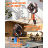 24000mah ventilateur de camping solaire avec support,usb ventilateur avec lumière, 0eut être utilisé comme source d'alimentation