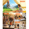 24000mah ventilateur de camping solaire avec support,usb ventilateur avec lumière, 0eut être utilisé comme source d'alimentation