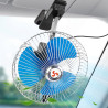 Starnearby Ventilateur de Voiture 8 Pouces 12V/24V, Mini Ventilateur de Refroidissement Voiture à Pince, 2 Vitesses Réglable, Ve