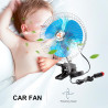 Starnearby Ventilateur de Voiture 8 Pouces 12V/24V, Mini Ventilateur de Refroidissement Voiture à Pince, 2 Vitesses Réglable, Ve