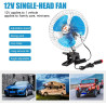 Starnearby Ventilateur de Voiture 6 Pouces 12V/24V, Mini Ventilateur de Refroidissement Voiture à Pince, 2 Vitesses Réglable, Ve