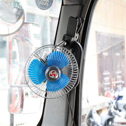 Starnearby Ventilateur de Voiture 6 Pouces 12V/24V, Mini Ventilateur de Refroidissement Voiture à Pince, 2 Vitesses Réglable, Ve