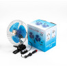Starnearby Ventilateur de Voiture 6 Pouces 12V/24V, Mini Ventilateur de Refroidissement Voiture à Pince, 2 Vitesses Réglable, Ve