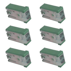 MCASE Lot de 6 fusibles de rechange 40 A pour voiture, 32 V, protection pour ventilateur et châssis, mini fusibles à cartouche a