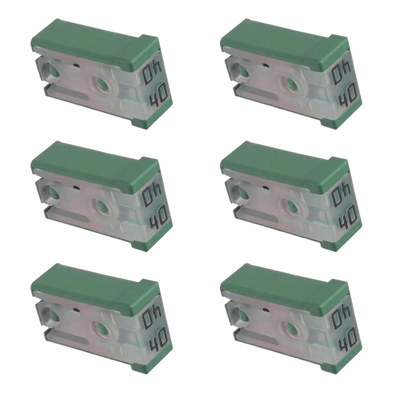 MCASE Lot de 6 fusibles de rechange 40 A pour voiture, 32 V, protection pour ventilateur et châssis, mini fusibles à cartouche a