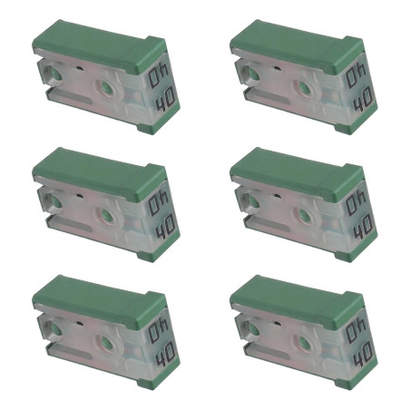 MCASE Lot de 6 fusibles de rechange 40 A pour voiture, 32 V, protection pour ventilateur et châssis, mini fusibles à cartouche a