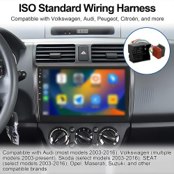 Adaptateur Quadlock Vers ISO Pour Autoradio avec Antenne Fakra Din, Kit de Câblage Can Bus pour Autoradios de Remplacement Compa