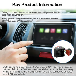 Adaptateur Quadlock Vers ISO Pour Autoradio avec Antenne Fakra Din, Kit de Câblage Can Bus pour Autoradios de Remplacement Compa