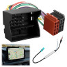 Adaptateur Quadlock Vers ISO Pour Autoradio avec Antenne Fakra Din, Kit de Câblage Can Bus pour Autoradios de Remplacement Compa