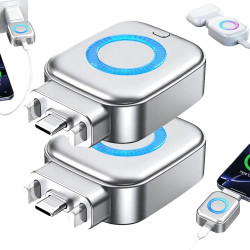 2 Pièces Chargeur Rapide Intelligent 140 W à Déconnexion Automatique, Chargeur Intelligent - Protecteur De Câble, Auto-Disconnec