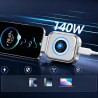 2 Pièces Chargeur Rapide Intelligent 140 W à Déconnexion Automatique, Chargeur Intelligent - Protecteur De Câble, Auto-Disconnec
