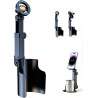 Support de téléphone 2 en 1 pour porte-gobelet de voiture, support magnétique N52 et à fixation par encliquetage, pivotant 360° 
