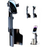 Support de téléphone 2 en 1 pour porte-gobelet de voiture, support magnétique N52 et à fixation par encliquetage, pivotant 360° 