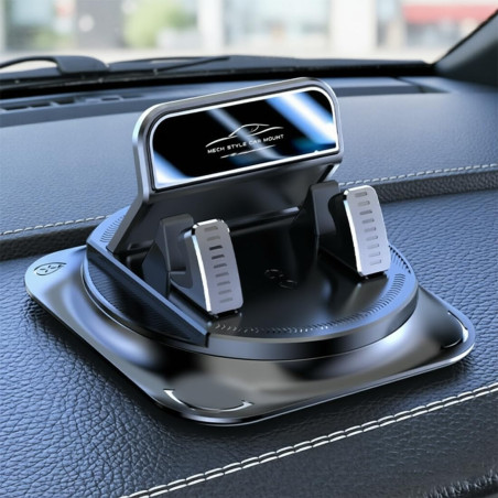 Support de navigation pour tableau de bord - Rotation à 360 degrés - Support de téléphone automobile universel auto-adhésif anti