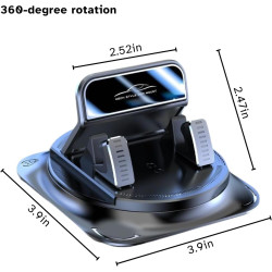 Support de navigation pour tableau de bord - Rotation à 360 degrés - Support de téléphone automobile universel auto-adhésif anti