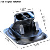 Support de navigation pour tableau de bord - Rotation à 360 degrés - Support de téléphone automobile universel auto-adhésif anti