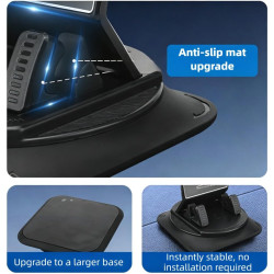 Support de navigation pour tableau de bord - Rotation à 360 degrés - Support de téléphone automobile universel auto-adhésif anti