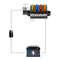 CHENYU Porte Fusible 12v 4 Voies Porte Fusible Boite Voiture Avec Couverture étanche 4 Fusibles 5a 10a 15a 20a Pour Camion Batea