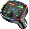 Transmetteur fm bleutooth voiture 5.0, adaptateur radio lecteur mp3 avec double usb charge rapide, kit main libre appel, support