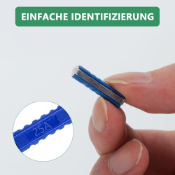 72 Pcs Fusible Voiture, Fusibles Automobiles de type Torpilles, 5A 8A 10A 16A 25A 40A fusible torpille pour véhicules européens 