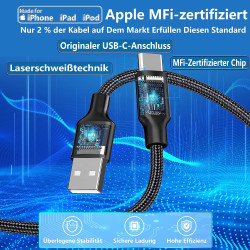 [Apple MFi Zertifiziert] Zigarettenanzünder USB C, Rombica 4.8A Dual USB Auto Ladegerät Adapter 12V KFZ Ladegerät USB C Mit 2Pac