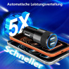 [Apple MFi Zertifiziert] Zigarettenanzünder USB C, Rombica 4.8A Dual USB Auto Ladegerät Adapter 12V KFZ Ladegerät USB C Mit 2Pac