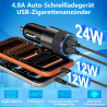 [Apple MFi Zertifiziert] Zigarettenanzünder USB C, Rombica 4.8A Dual USB Auto Ladegerät Adapter 12V KFZ Ladegerät USB C Mit 2Pac