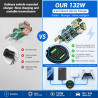 1 Pièces Chargeur Multiport de Voiture 132W 12V/24V 4 Ports USB | 30W x 2 USB-C et 36W x 2 USB-B Prise de Charge pour Téléphone 
