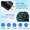 2 Pièces Chargeur Multiport de Voiture 132W 12V/24V 4 Ports USB | 30W x 2 USB-C et 36W x 2 USB-B Prise de Charge pour Téléphone 