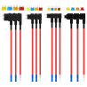12 Pièces Porte Fusible Adaptateur, 4 Types Add A Circuit Mini/Micro/ Micro2/ Standard, Prise Fusibles 12V/24V avec Fusibles Lam