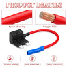 12 Pièces Porte Fusible Adaptateur, 4 Types Add A Circuit Mini/Micro/ Micro2/ Standard, Prise Fusibles 12V/24V avec Fusibles Lam