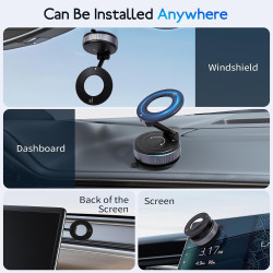 Jewan Support Telephone Voiture pour Magsafe, Porte Telephone Voiture 360° Rotation Support Telephone Voiture Aimanté pour Table