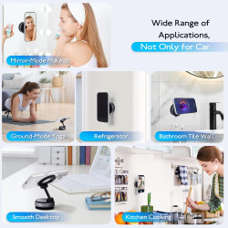 Jewan Support Telephone Voiture pour Magsafe, Porte Telephone Voiture 360° Rotation Support Telephone Voiture Aimanté pour Table