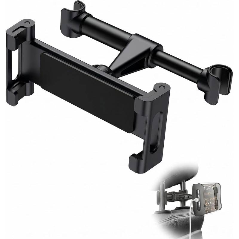 EYVRPAU Support Tablette Voiture, Porte Tablette Téléphone Voiture pour Appui-tête avec Universel Rotation 360° appuie tete voit