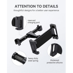 EYVRPAU Support Tablette Voiture, Porte Tablette Téléphone Voiture pour Appui-tête avec Universel Rotation 360° appuie tete voit