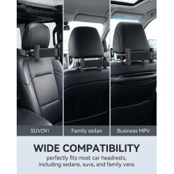 EYVRPAU Support Tablette Voiture, Porte Tablette Téléphone Voiture pour Appui-tête avec Universel Rotation 360° appuie tete voit